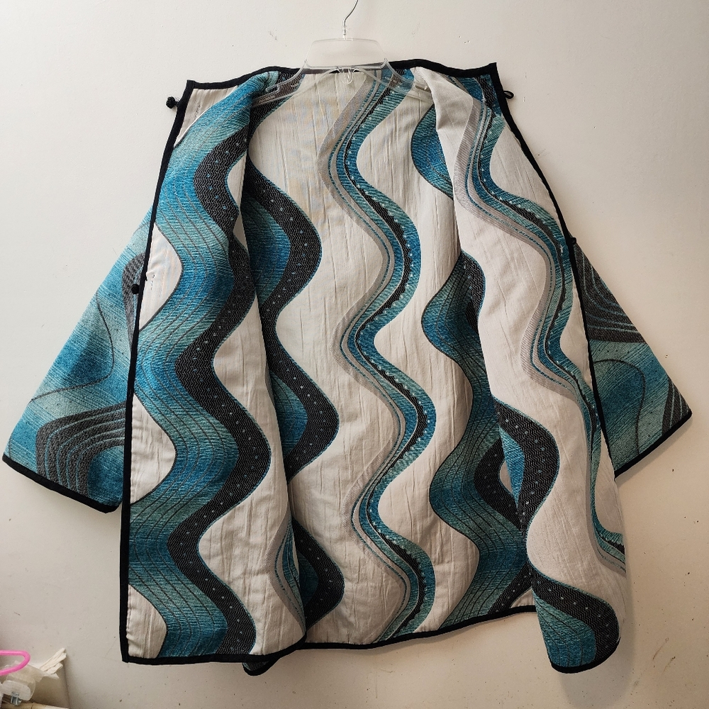 Winding River Ladies M/L Art To Wear Tapestry Coat Jacket Creative Dinner Unique - Picture 4 of 10